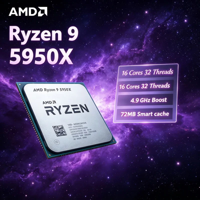 Amd Cpu Ryzen 9 - Processador AMD Ryzen 9 5950X para