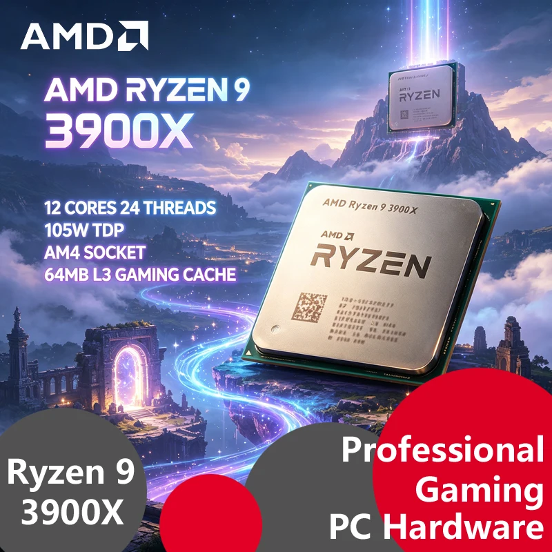 Amd Cpu Ryzen 9 - Processador AMD Ryzen 9 3900X Tray