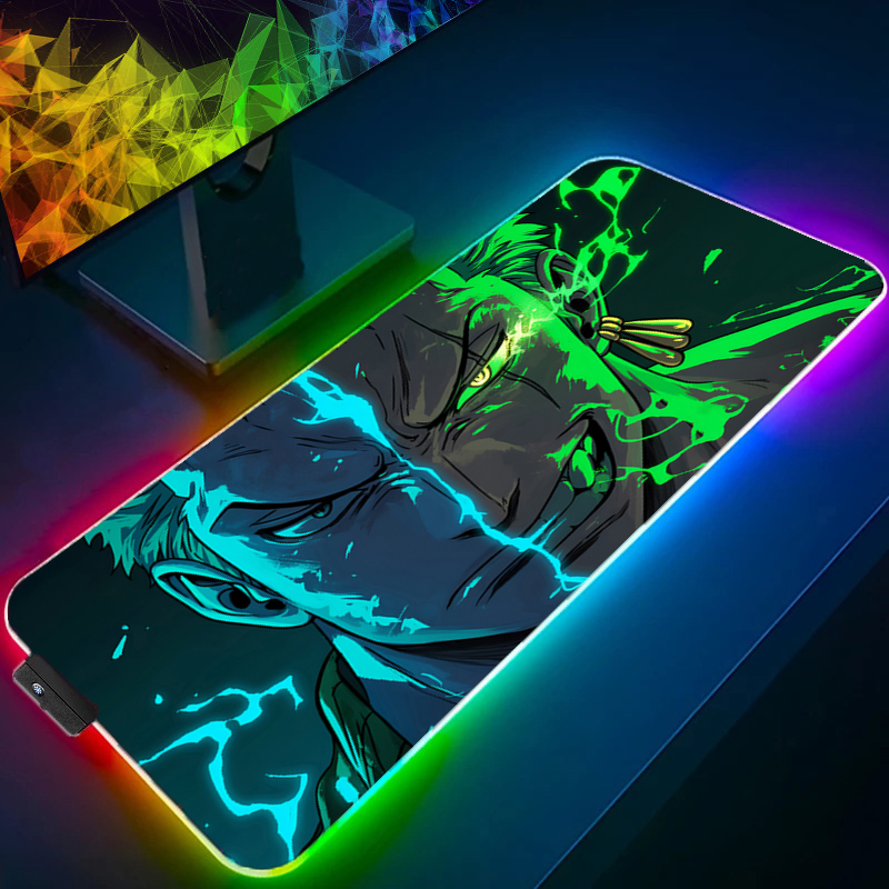 Gaming Keyboard Nearby - Uma peça zoro mouse pad rgb