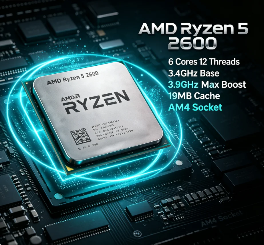 Amd Cpu Ryzen 5 - Processador AMD Ryzen5 2600 R5 2600