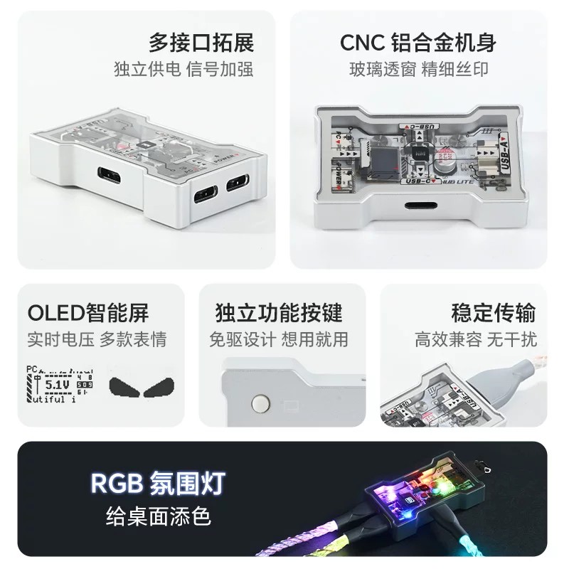 Gaming Keyboard Splitter - HMHUB HUBLite U Hub USB Multifuncional