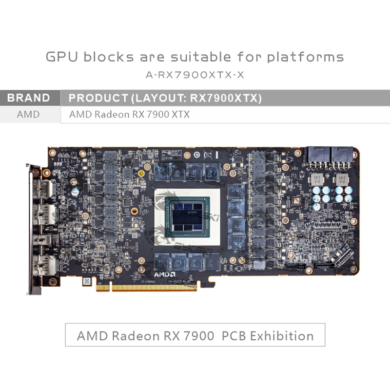 Bykski A-RX7900XTX-X Bloco de  - Amd Vga Rx 7900 Xtx avaliação e preço
