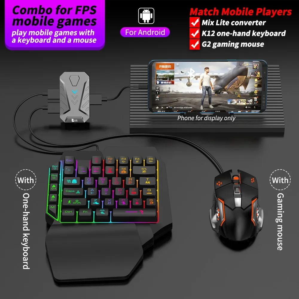Gamepad Mixlite em estoque par - Gaming Keyboard And Mouse Mobile avaliação e preço