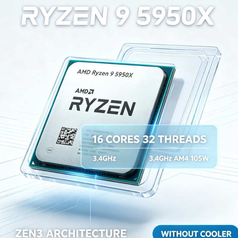 Processador AMD Ryzen 9 5950X  - Amd Cpu Ryzen 9 avaliação e preço