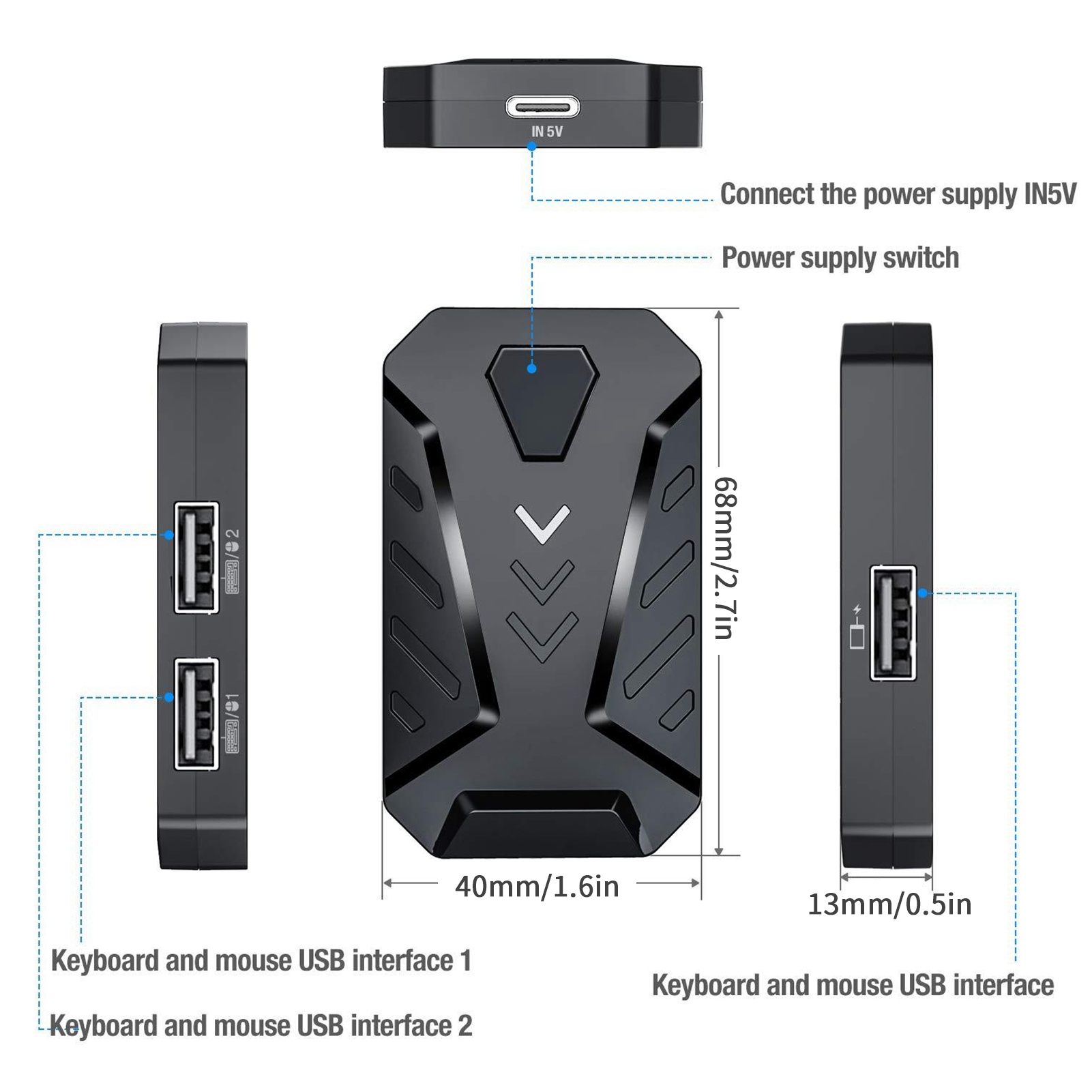 Adaptador conversor de mouse p - Gaming Keyboard And Mouse Mobile avaliação e preço