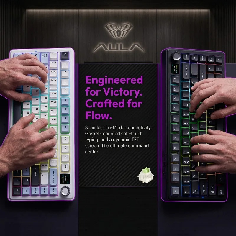 Teclado Mecânico AULA F75 Max, - Gaming Keyboard Nearby avaliação e preço
