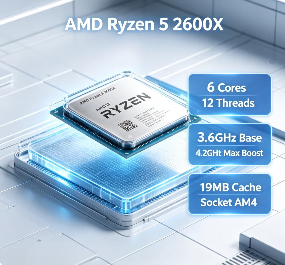 Processador R5 2600X 36GHz 6C1 - Amd Cpu Ryzen 5 avaliação e preço