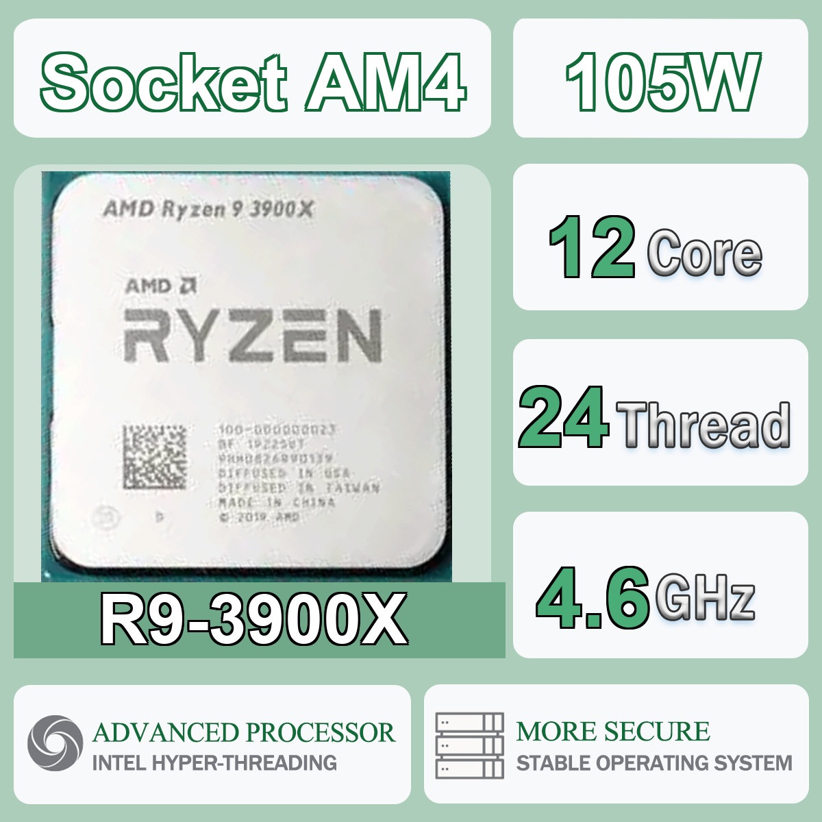 Processador de Jogos AMD Ryzen - Amd Cpu Ryzen 9 avaliação e preço