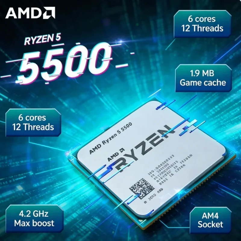 Processador AMD Ryzen 5 5500 R - Amd Cpu Ryzen 5 avaliação e preço
